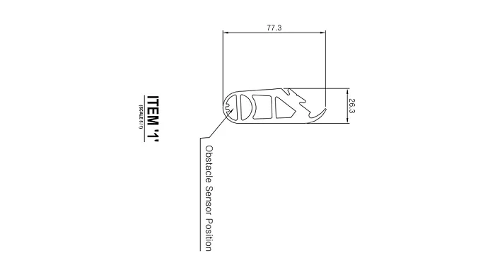 Rubber Safety Edge For Public Transport Door Rubber Safety Edge For Public Transport Door